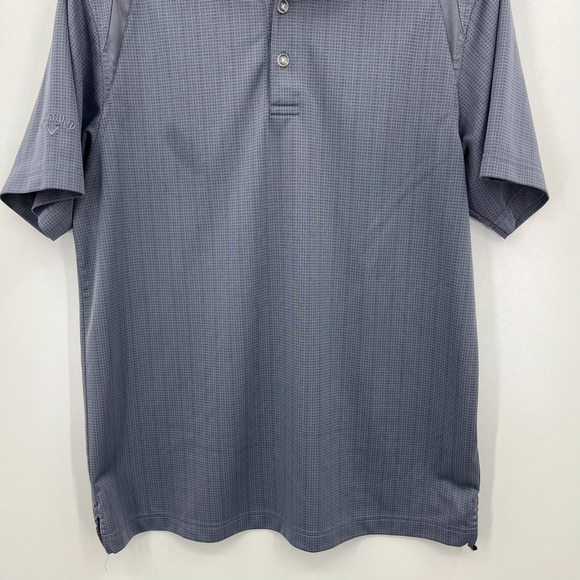 Callaway Polo Shirt Men's M Gray Moisture Wicking Golf Short Sleeve - Picture 3 of 11